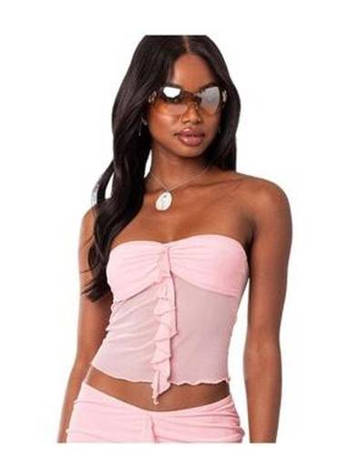 Edikted Pink Solange Tube Top