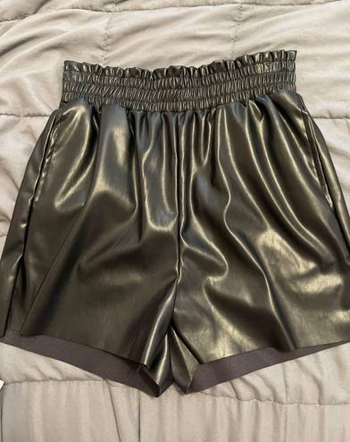 Boutique Black Faux Leather Shorts