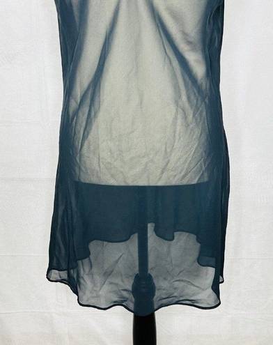 Victoria's Secret Victoria’s Secret Vintage Black Gown Negligée Chemise Sheer Sexy Sz L Adjustable