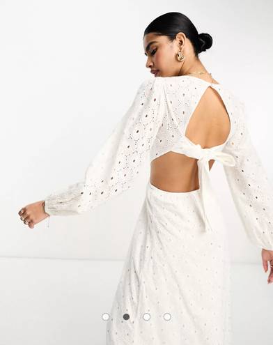 ASOS Cut-out Broderie Maxi Dress