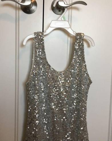 Alythea  silver sequined mini dress size medium