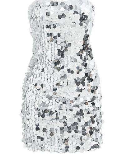 Micas  Sequin Strapless Bodycon Mini Dress