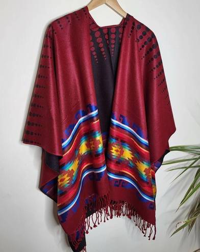 Lightweight Thin Alpaca Wool Unisex Ruana Cape Poncho/Shawl Size undefined