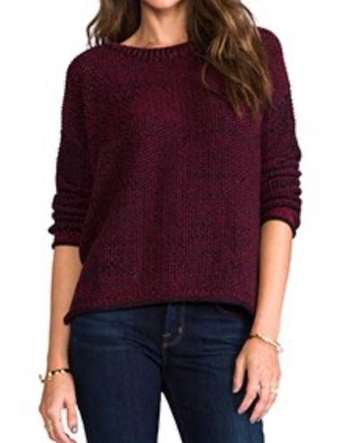 Sanctuary Women’s Easy Marle Knit Sweater in Scarlet Red and Black Size Small