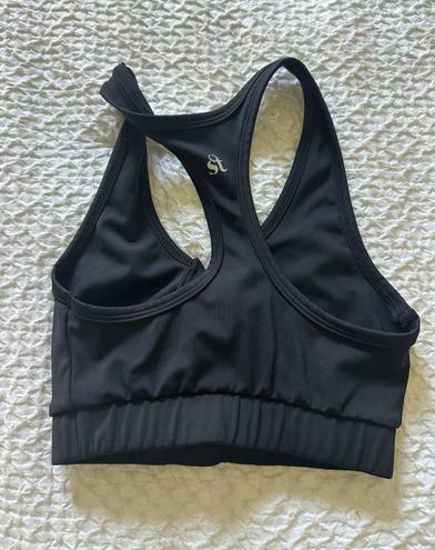 Strut this Black Corset Sports Bra