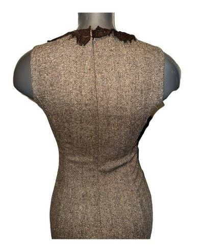 Rebecca Taylor  Tweed & Lace Retro Business Dress Size 4.