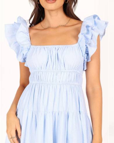 Petal and Pup Linda Midi Dress Blue Stripe