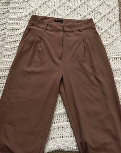 Tan Wide Leg Trousers Size 6