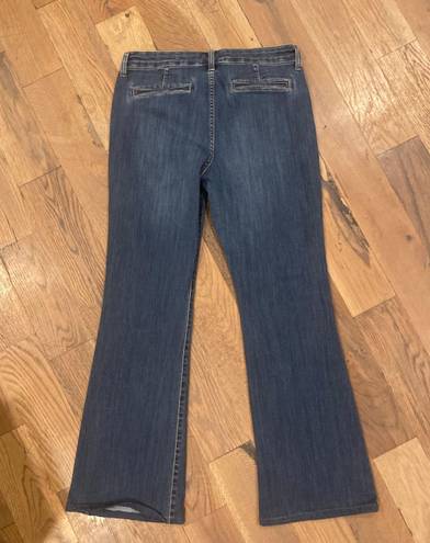 Banana Republic Wide Flare Leg Blue Denim Jeans Size 30