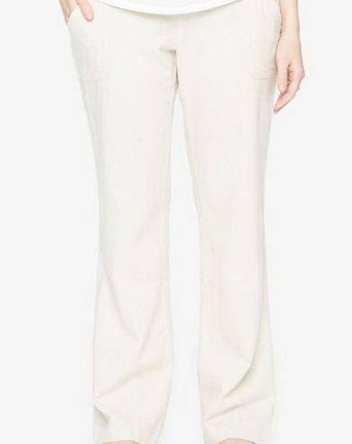 Motherhood Maternity  linen white pants