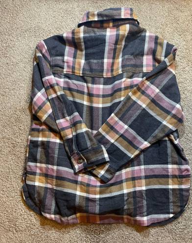 American Eagle AE Oversized Plaid Shirt Jacket