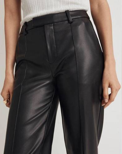 Madewell  x Aimee Song Slim Tapered Pants in Black Faux Leather Size 0 NO562 New