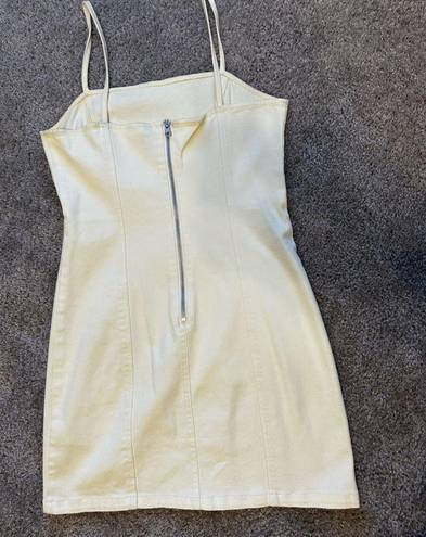 Divided H&M  Yellow Denim Mini Dress Size 10