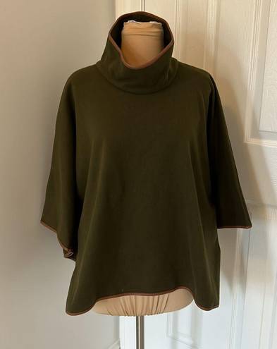 Tuckernuck  Piper Funnel Neck Trimmed Poncho Olive