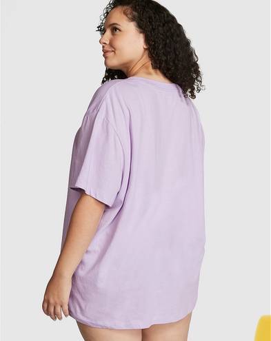 Victoria's Secret NWT Oversized Sleepshirt Lavender Purple VS Pink Logo