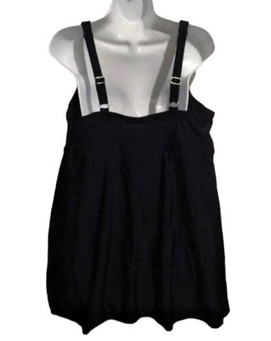 Ava & Viv NWT ~  One Piece Black Swim Dress Swimsuit ~ Women's Plus Size 24W