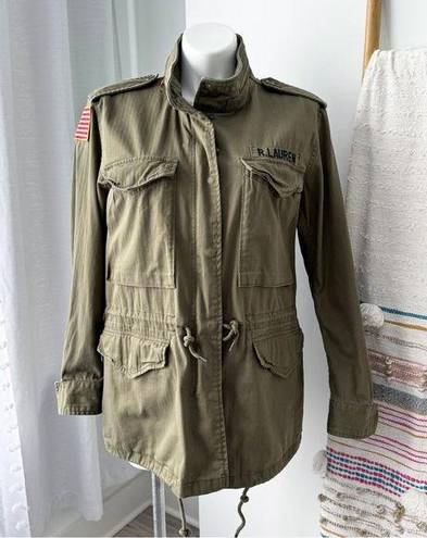 Polo  Ralph Lauren Military Olive Green Army Utility Jacket Women’s Size Large