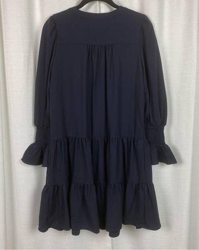 Tuckernuck  Pomander Place Navy Blue Tiered Mini Kenzo Dress Sz.XS