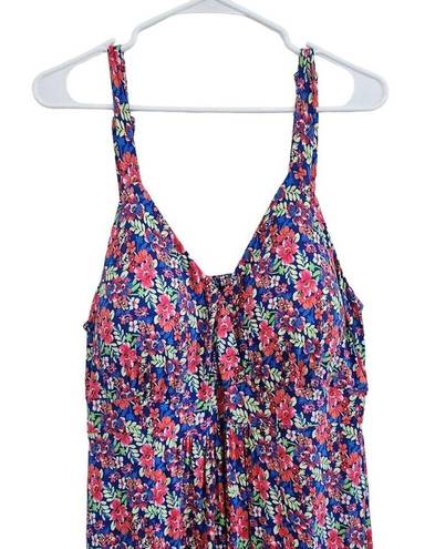 Jessica Simpson  Raven Floral Thin Strap Sweetheart Smock Tank Dress Brami Sz 1X