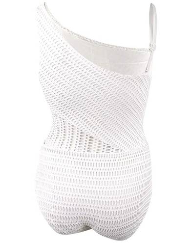 Coco reef Contours by  Suraya Solid Crochet White One Piece Swimsuit 10 / 34C NEW