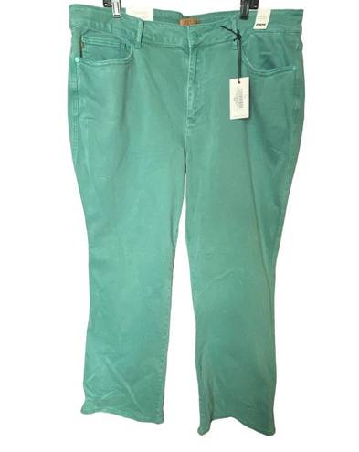 Judy Blue NWT  Athena High Rise 90s Straight Leg Jeans 24W Sea Green Denim Casual