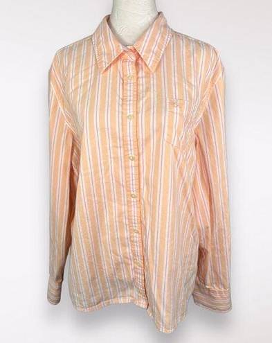 Tommy Hilfiger Long Sleeve Button Down Shirt Striped Cotton XXL