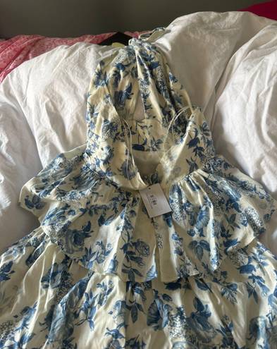 Blue And White Mini Dress Size M