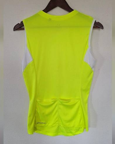 Pearl Izumi  Women's Neon Yellow and White Performance Cycling Zip Up Vest Large