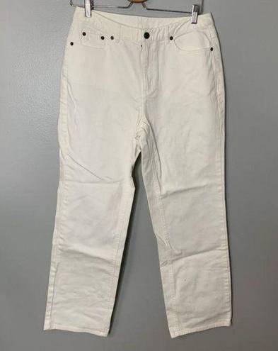 Talbots  White Straight Leg Jeans Sz 10‎