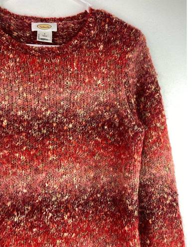 Talbots  Women Alpaca Blend Crew Neck Sweater Size S Fall Ombre Long Sleeve Wool