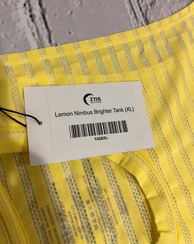 Zyia Active Lemon Brighter Tank  Women’s Yellow Mesh size XL .