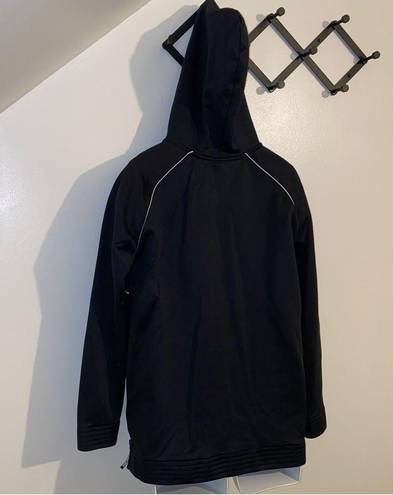 Good American  Performance 1/2 Zip & Size Zip Black Hoodie Tunic Small