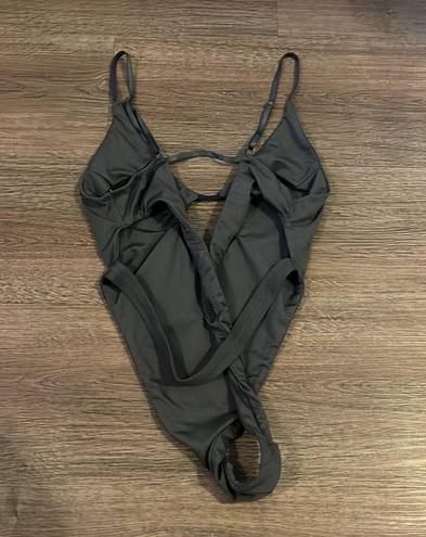 Urban Outfitters Out From Under Dark Side Strappy High-Leg Bodysuit