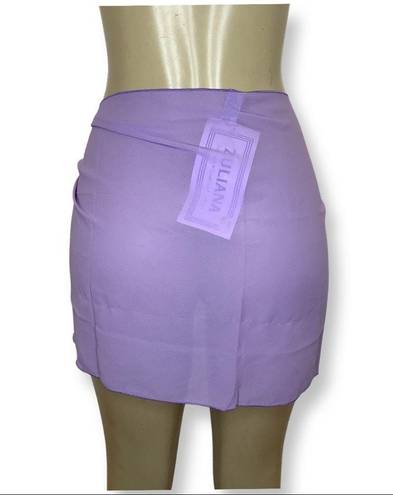 Zuliana lilac lettuce trim sarong/cover up