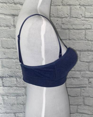 Nautica intimates women 36B brand new padded adjustable removable strap bra navy blue