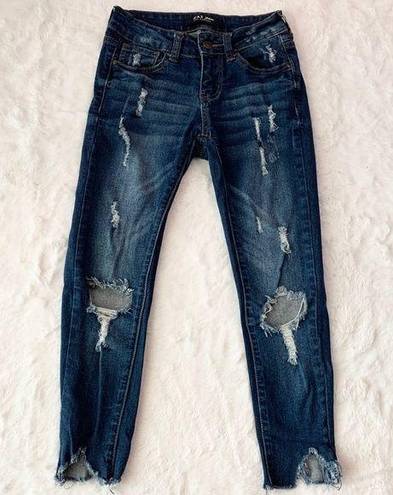 Wax Jean Wax Jeans Distressed Skinny Crop Jeans Size 00