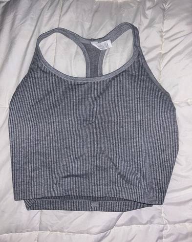 Gray Ribbed Racerback Tank Size XL