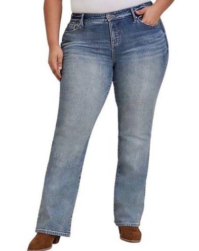 Torrid Mid-Rise Slim Fit Bootcut Blue Denim Jeans Plus Size 26 Regular (4X)