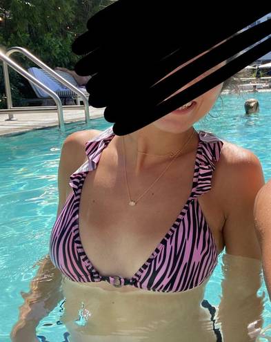 Everything But Water Pink Zebra Bikini Top