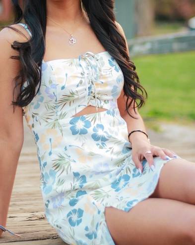 Aeropostale Floral Cut-out Mini Dress