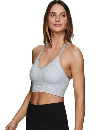 Rbx Active RBX Women's Ice Blue Seamless Jacquard Sports Bra