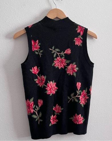 Draper James  RSVP Sleeveless Red Floral Sweater Vest NWT