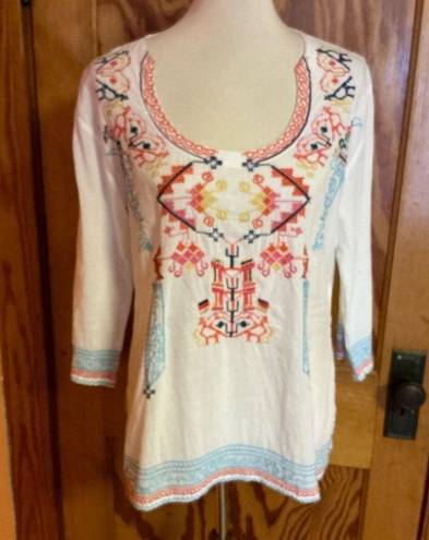 Harper  Francesca’s Collections Embroidered Hippie Chic Tunic