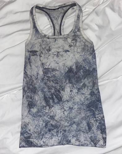 Lululemon Swiftly Tech Tank Grey Tie Dye Marble