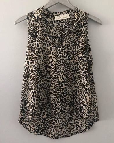 Vintage Havana  Leopard Print V Neck Tank Top