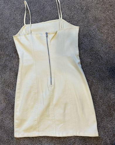 Divided H&M  Yellow Denim Mini Dress Size 10