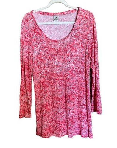 Natori  Sleep Top Womens Medium Multicolor Paisley Scoop Neck Pajama Blouse