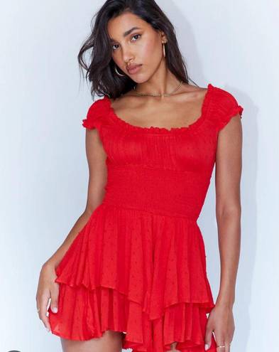 Princess Polly The Love Galore Romper Red