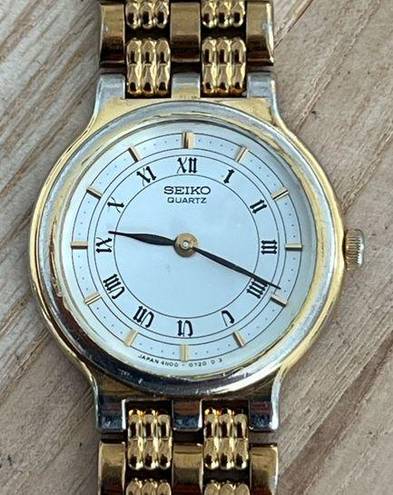 Seiko  Vintage Ladies Watch Gold-Tone Bracelet Case White Dial New Crystal