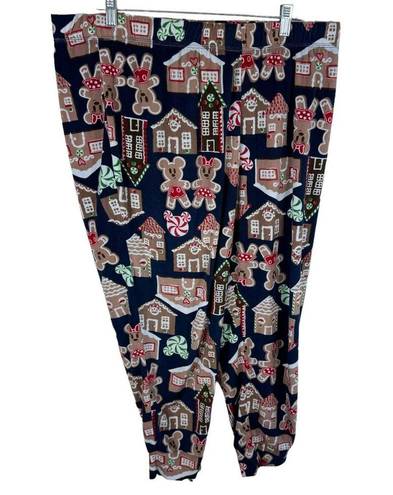 Disney  Mickey Mouse Gingerbread Lightweight Fleece Pajama Set Size XL